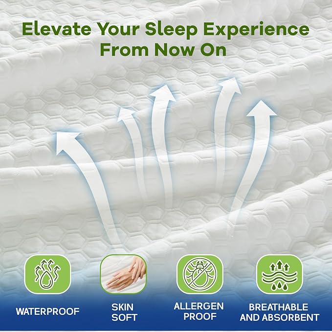 Luxury Queen Size Tencel Waterproof Mattress Protector Deep Pocket - Image 4