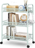 TOOLF 3-Tier Metal Rolling Cart, Mesh Wire Easy Assemble Utility Cart, Storage by TOOLF
