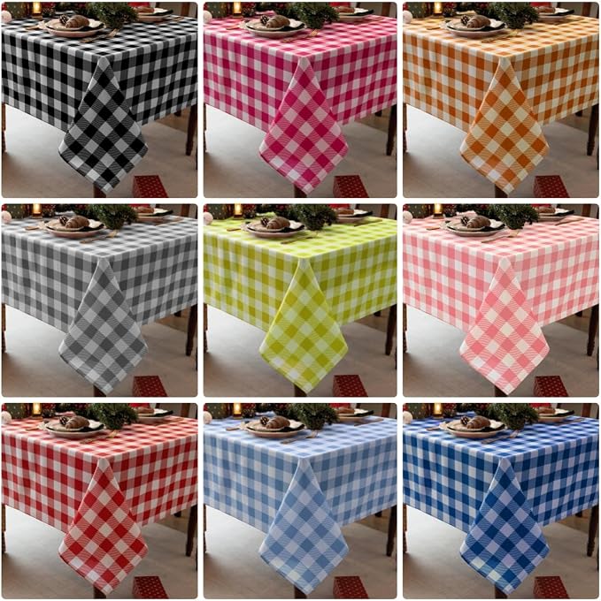 Classic Gingham Tablecloth Fabric - Image 6