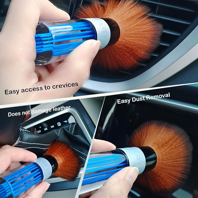 Car Interior Dusting Brush Auto Dust Sweeping Soft Bristles Detail Brush - Image 4