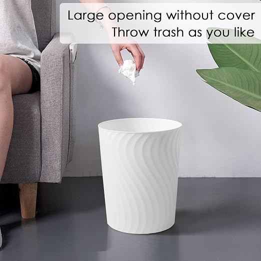 YGJT Small Trash Can, 6 Pack 1.8 Gallons Bathroom Trash Can, Slim Waste Basket - Image 3