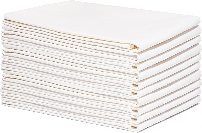 Wholesale Flour Sack Kitchen Towels – 50 Pack, Unbleached, All-Natural 100% by OrganicCottonMart