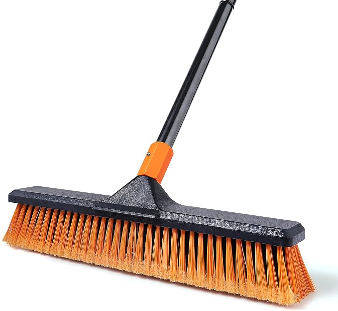 18" Push Broom Outdoor for Floor Cleaning by CLEANHOME