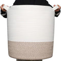 MINTWOOD Design 83L Extra Large 20x18 Inches Decorative Woven Cotton Rope Basket by MINTWOODDesign