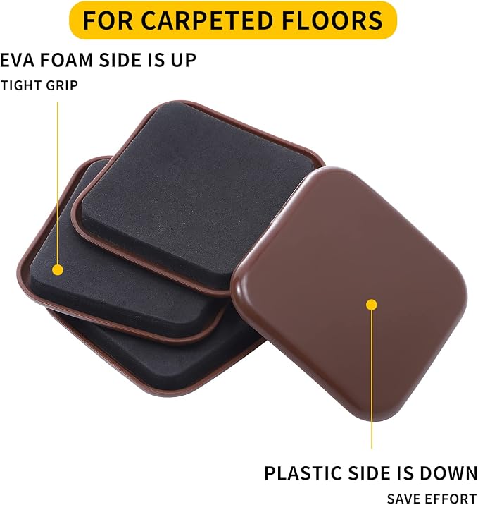 new space 3 Inch Furniture Sliders, Heavy-Duty Furniture Movers Sliders - Image 3