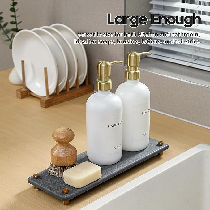 Kitchen Sink Caddy Water Absorbing Stone Drying Tray, Diatomite Bathroom Sink - Image 8