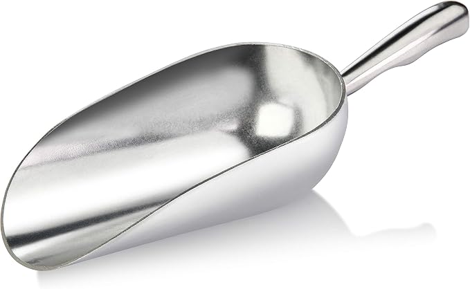 New Star Foodservice 34523 One-Piece Cast Aluminum Round Bottom Bar Ice Flour - Image 3