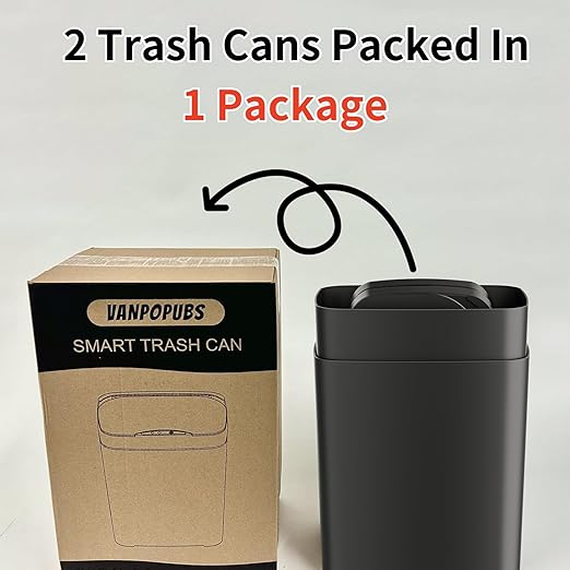 2 Pack 2.7 Gal Bathroom Trash Can - Image 7