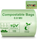 Compostable Trash Bags 3 Gallon, Extra Thick 0.8 Mils, ASTM D6400, OK Compost by OMOTIYA