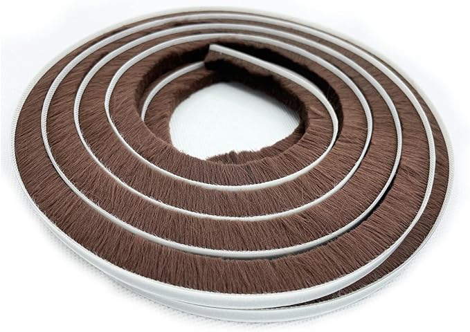 Brush Weather Stripping for Windows/Doors Frame Side, Pile Self Adhesive by Zhilokdor