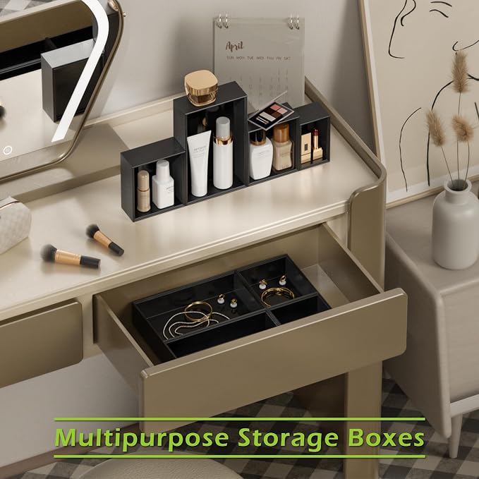Bathroom Drawer Organizer Trays, Bamboo Drawer Organizer Kitchen Utensils - Image 3