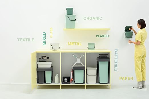 Brabantia Sort & Go Food Trash Can Small Countertop Kitchen Compost Caddy - Image 11