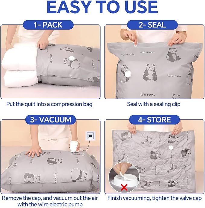 8 Pack Tear-Proof Jumbo Vacuum Storage Bags - Image 7