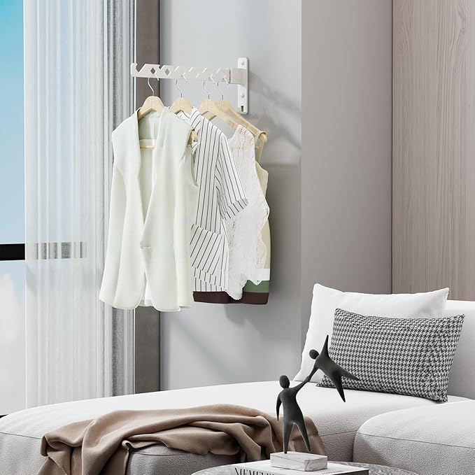 Wall Mounted Clothes Drying Rack, Wall Clothes Hanger Foldable, Laundry Hanger - Image 2
