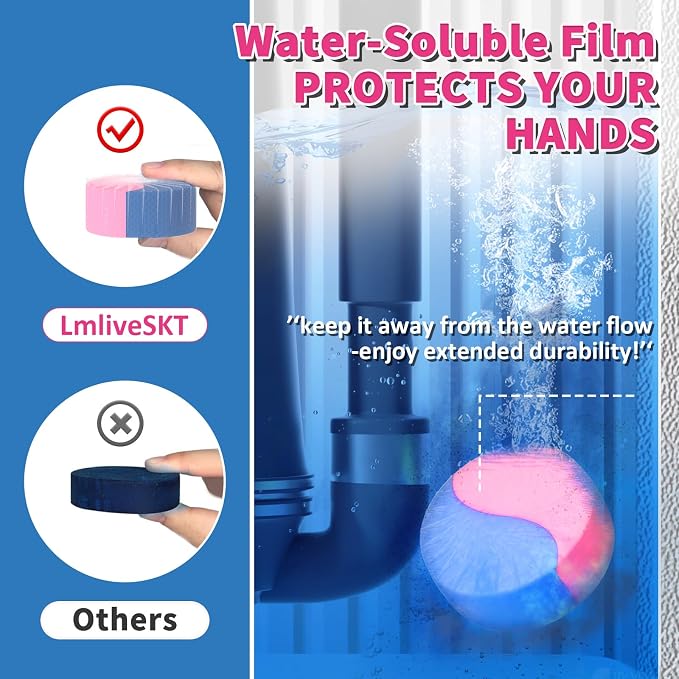 Automatic Toilet Bowl Cleaner Tablets, Prevents Stains & Odor, Safe - Image 5