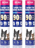 9.45 Inch Extra Sticky Lint Roller Refills 3 Pack –Compatible by BEAH