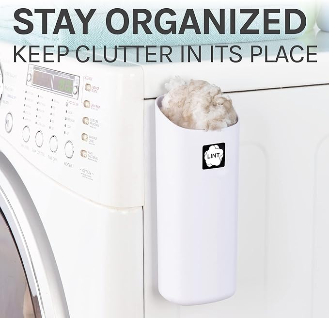 JS Jackson Supplies Small White Lint Bin - Image 3