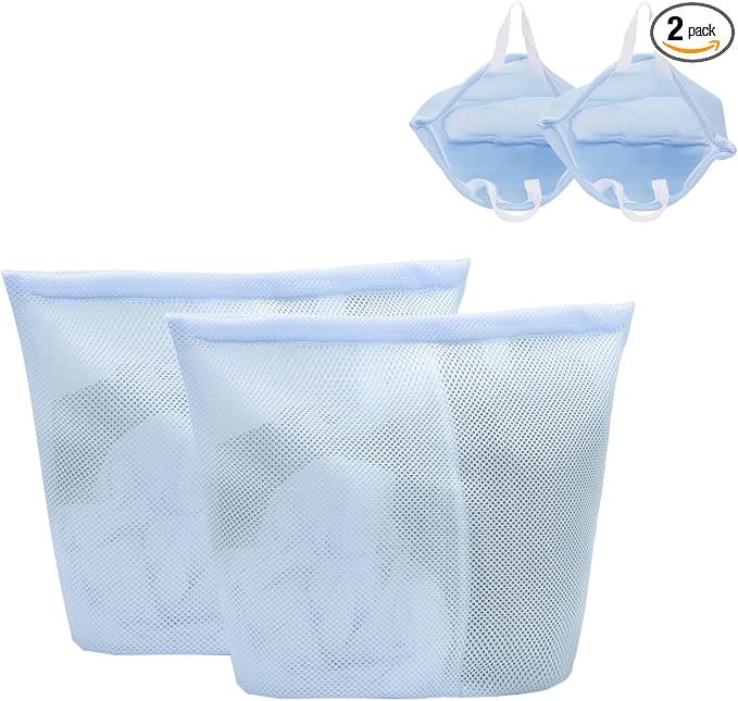 2 Pcs laundry bag with handles mesh laundry bags washing machine laundry totes by Unknown