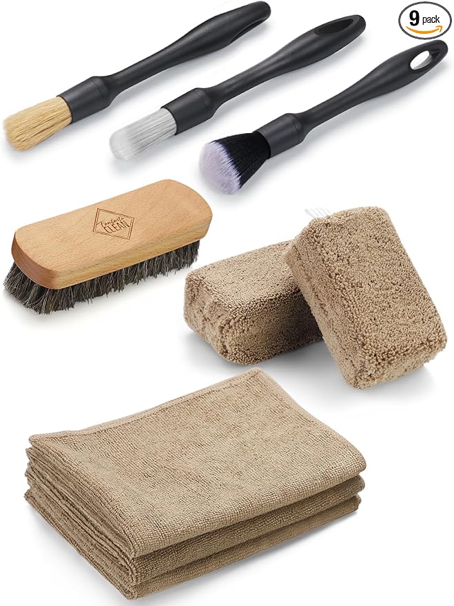 Fantasticlean 9PCS Car Interior Detailing Set, Microfiber Cloth & Applicator by Fantasticlean