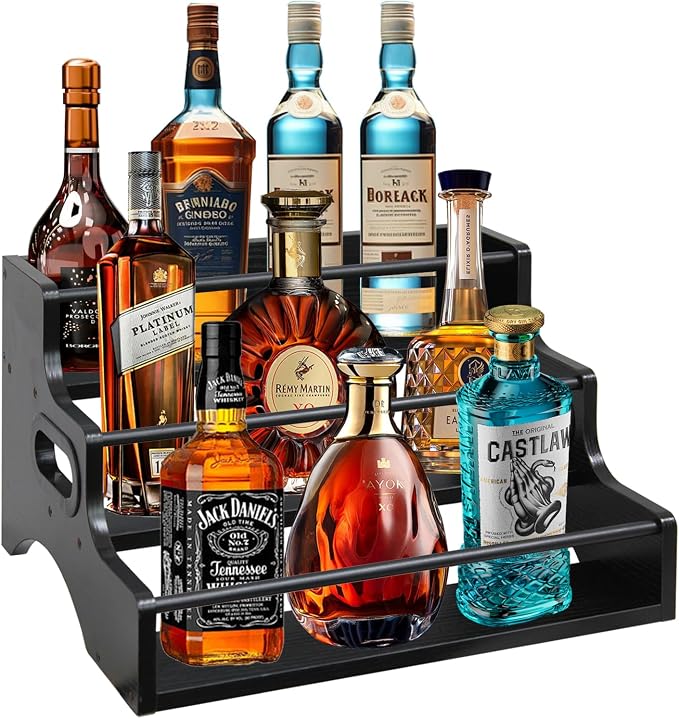 AT-VALY 3-Tier Spice Rack, Iron&MDF Kitchen Storage Shelf, Space-Saving - Image 7