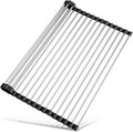 Tomorotec 17.7" x 15.5" Roll Up Dish Drying Rack Over Sink Drying Rack Sink by Tomorotec
