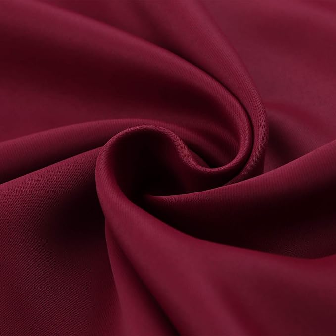 BGment Burgundy Blackout Curtains 36 Inch Length - Image 7