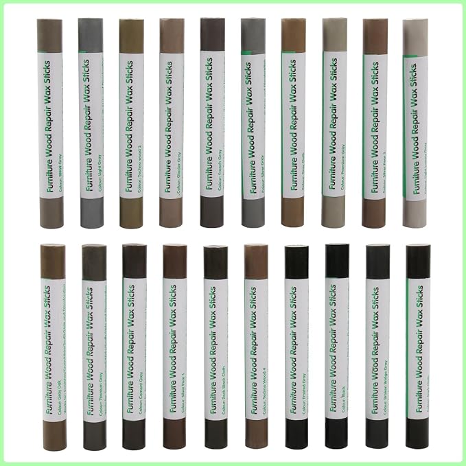 Furniture Markers Touch Up, 20 Colors Wood Filler Sticks, Wood Wax Crayons - Image 8