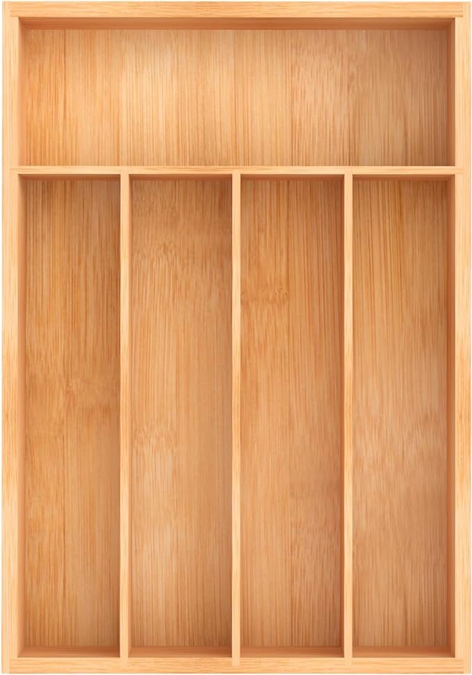 Bamboo Utensil Drawer Organizer, Kitchen Organizer by Unibambou