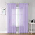 Chyhomenyc Lilac Sheer Curtains 72 Inch Length 2 Panels, Light Filtering Soft by Chyhomenyc