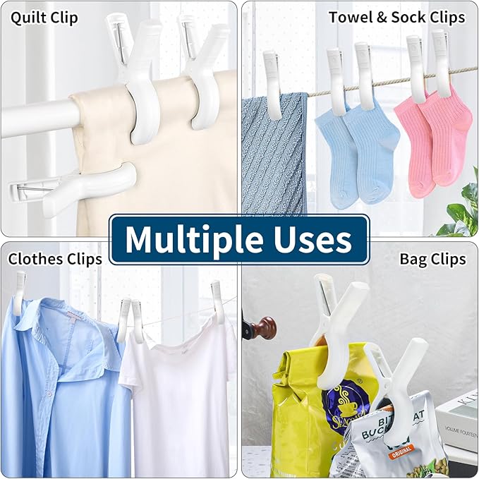 Senbowe Extra Large 6 Pack Beach Towel Clips, 5.1 Inch Pool Chair Clips - Image 6