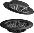 2 Pcs Black Stainless Steel Mesh Sink Drain Strainer, 2.16" Top/1.29" Kitchen by BESSEEK