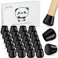 24 PCS Silicone Chair Leg Floor Protectors Medium Fit Rubber Felt Furniture by Meldel
