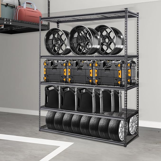 VEVOR Storage Shelving Unit, 5-Tier Adjustable, 2000 lbs Capacity, Heavy Duty - Image 2