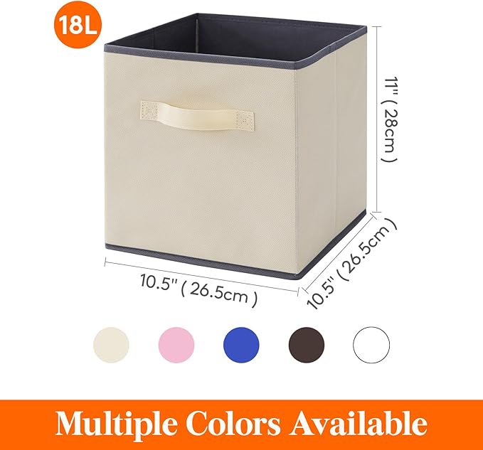 Lifewit 12 Packs Storage Cubes, 11 Inch Cube Storage Bins, Foldable Decorative - Image 5