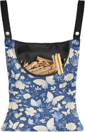 2 Pcs Butterfly and Floral Clothespin Bag by Unknown