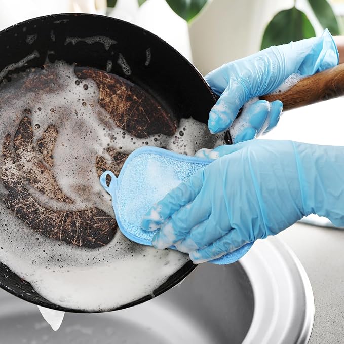 Boao 10 Pieces Multipurpose Kitchen Scrub Sponges, Non-Scratch Microfiber Scrub - Image 5