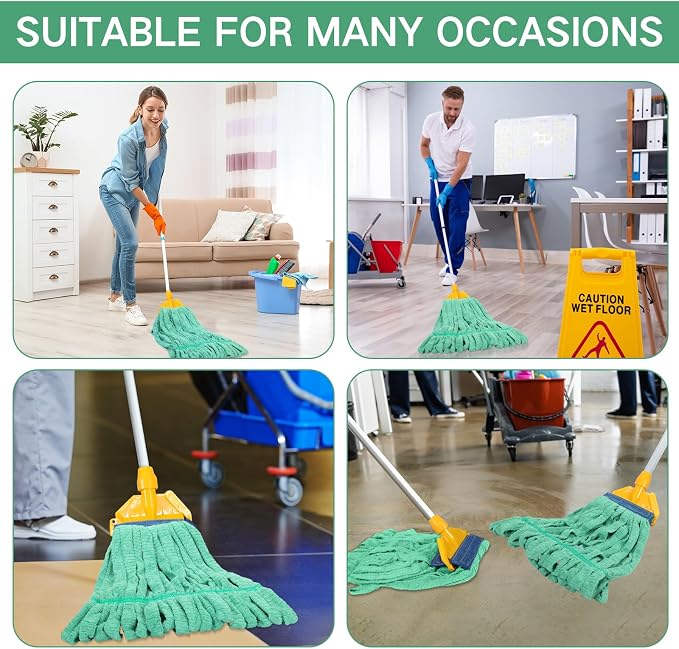 Lallisa 10 Pcs Commercial Mop Head Replacement Tube Microfiber Mop Heads - Image 6