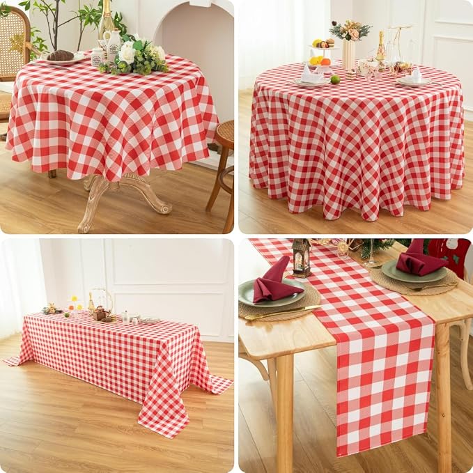 Classic Gingham Buffalo Tablecloth Fabric - Image 4