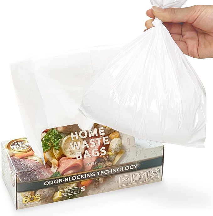 BOS Odor-Sealing Kitchen, Home & Food Small Trash Bags by BOS