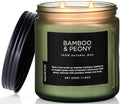 M&SENSE Bamboo Peony Scented Candle, 11.6oz Aromatherapy Jar Candle, 70 Hour by MSENSE