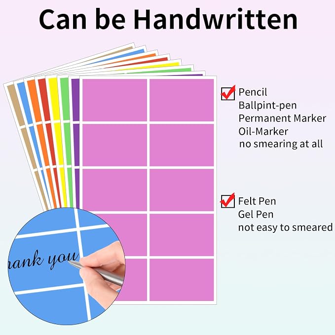 STARLIBOO Colored Labels Stickers, 3 x 2 Inch Rectangular Moving Labels - Image 4