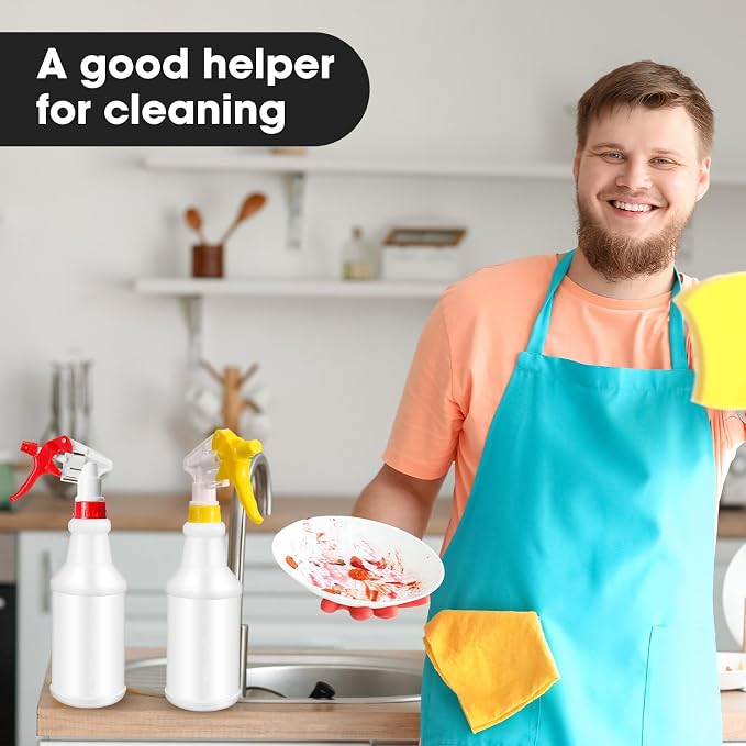 Eccliy 12 Pcs 16 Oz Plastic Spray Bottle, Adjustable Empty Reusable Sprayer - Image 7