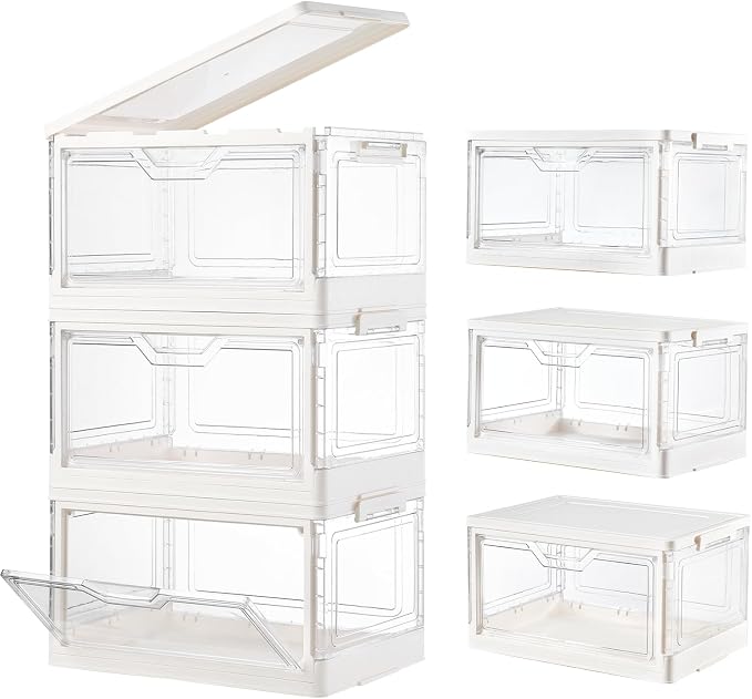 Stackable Plastic Storage Bins by Freebat