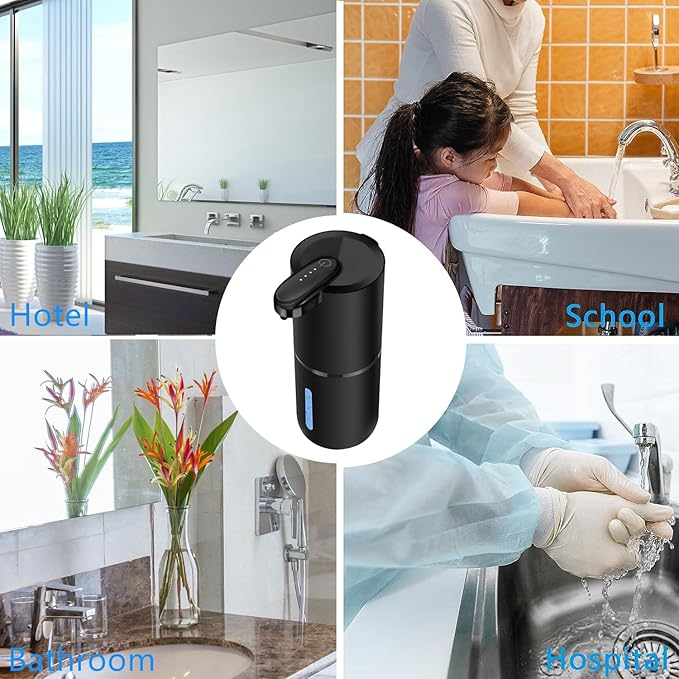 Automatic Soap Dispenser, 380ml Touchless Liquid Foam Soap Dispenser, USB - Image 6