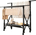 Heavy Duty Rolling Clothing Rack by Unknown