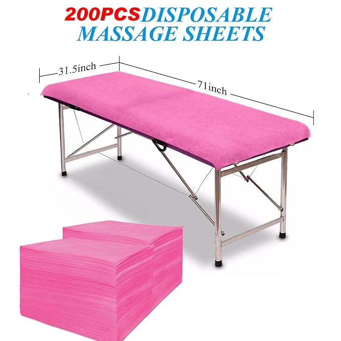 200Pcs Disposable Massage Table Sheets 31.5" x 71" Non-Woven Fabric Bed Covers - Image 2