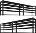 Storage Shelves Heavy Duty 4 PCS, 5-tier Adjustable Metal Industrial Utility by ROOMTEC
