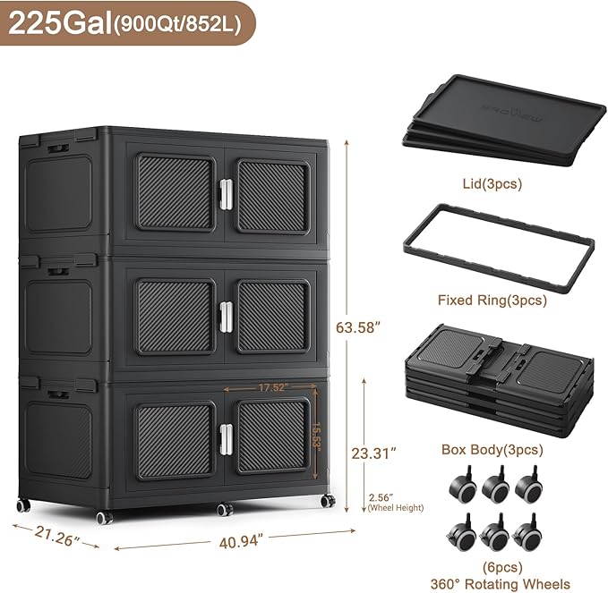 BROVIEW 900 Qt Stackable Storage Bin - Image 2