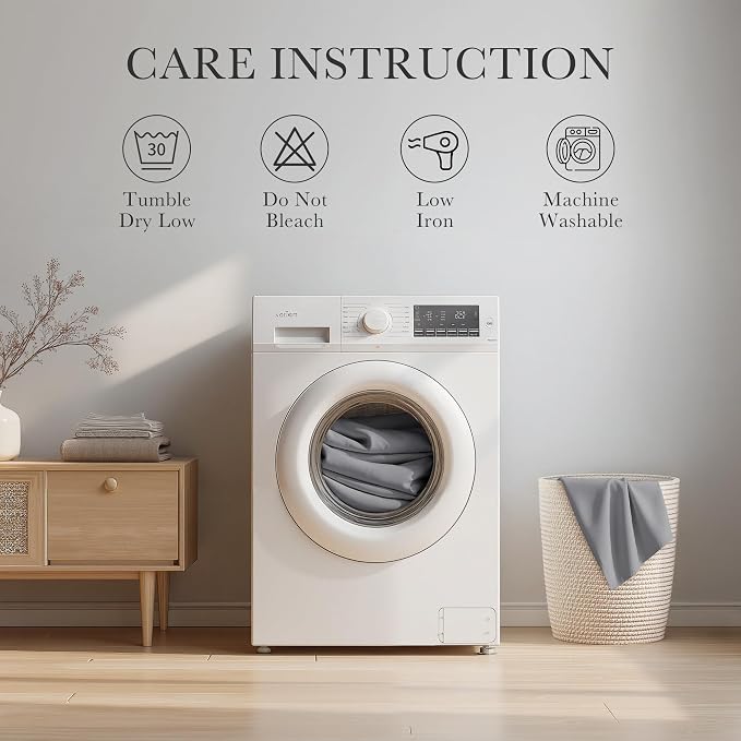 PONY DANCE Sliver Grey Blackout Curtains 42x60 Inches - Image 8