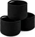 Small Black Baskets for Organizing, Storage Baskets for Shelves, Small Woven by ICERZCZ